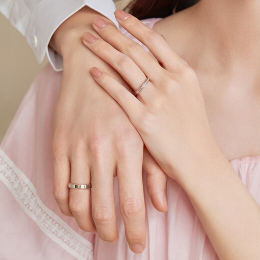 PROMESSAk gold ring small crown princess wedding ring diamond couple ring (single) 93067R 12 circles