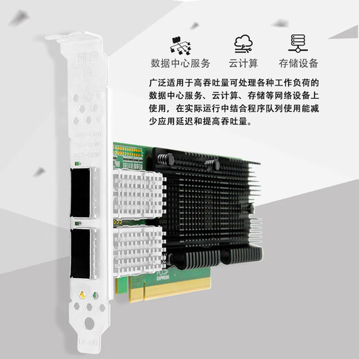 LR-LINK 联瑞IntelE810主控QSFP28双口100G光纤服务器网卡PCIe4.0x16 100G双口光纤网卡（不含模块）