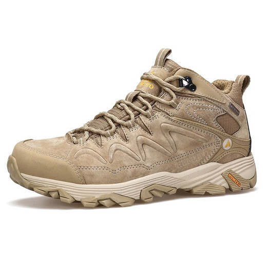 HUMTTO outdoor anti-slip wear-resistant hiking shoes autumn and winter outdoor men's hiking shoes sand color regular-3520 42