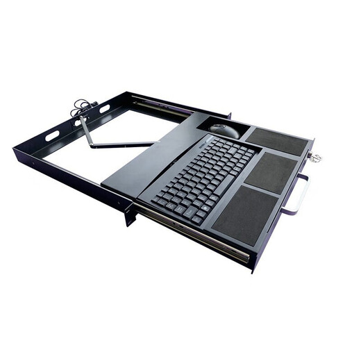 POLIGU1U Shelf Keyboard Drawer Keyboard Cabinet Keyboard LKB90 Industrial Control Keyboard Industrial Drawer Industrial Control Keyboard Pallet Black Keyboard Pallet + Round Hole Wired Keyboard Mouse