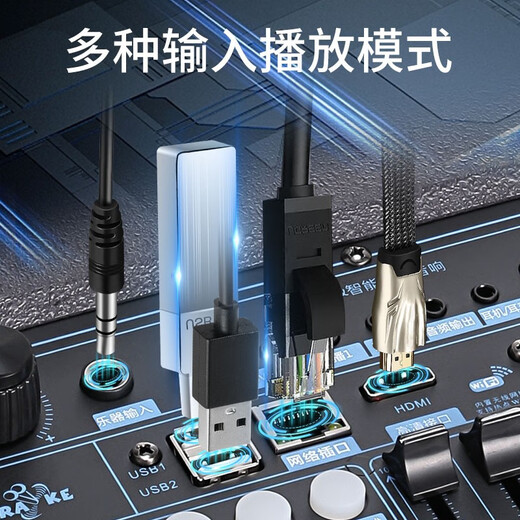 Manyinke Square Dance Outdoor Audio Bluetooth WIFI Trolley with Display Home KTV Integrated Voquet Machine Speaker 83 Models WIFI Smart Version + Dual Charging Microphones