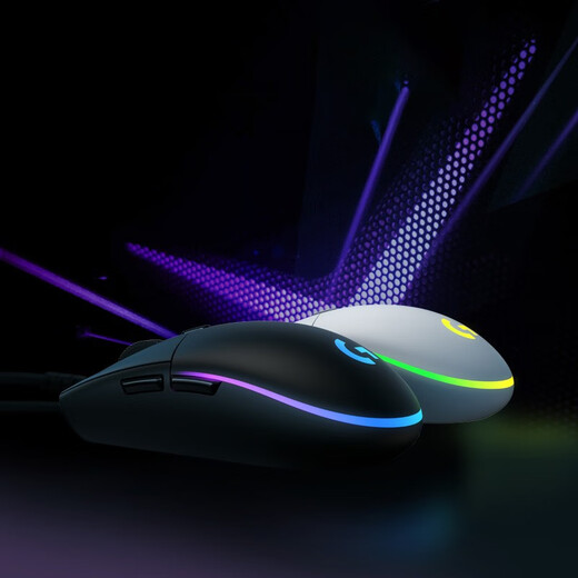 罗技（Logitech） G102 有线游戏鼠标 电竞键鼠套装 TTC轴 K845 背光有线游戏机械键盘 全尺寸 K845红轴-极昼灰+ G102黑-黑色防滑贴