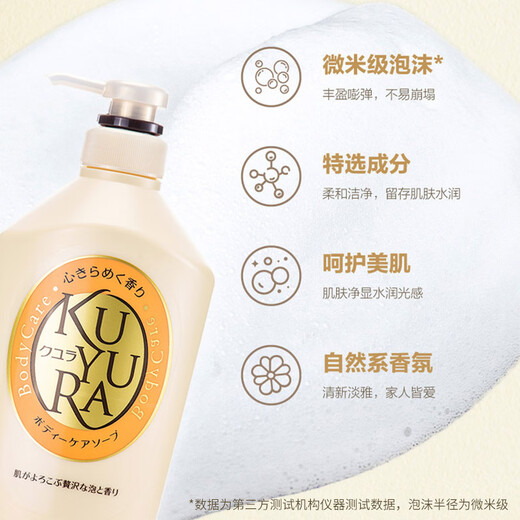 Keyouran Ding Yuxi's same style shower gel with rhubarb bottle 550ml, skin-beautifying fragrance, moisturizing, refreshing and long-lasting fragrance