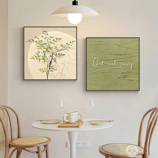 Huaixue Cream Style Restaurant Dekorative Malerei Kombination Kombination aus Nordic Style Wohnzimmer Esstisch Wand Hänge Malerei Blockstill