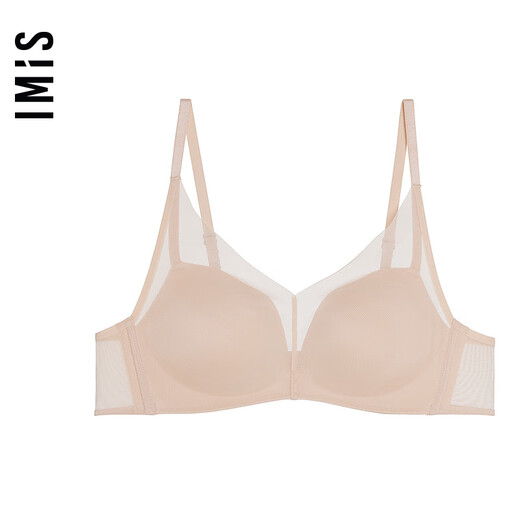 Aimeili bra women's underwear new gauze nude feeling no support no steel ring 3/4 thickened mold cup bra IM17BNA1 skin color C3A 70B