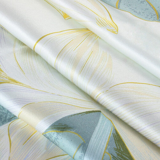 The Da Vinci Code silk scarf for women autumn and winter high-end silk shawl scarf silk scarf mother birthday gift for women Lotus rhyme light green