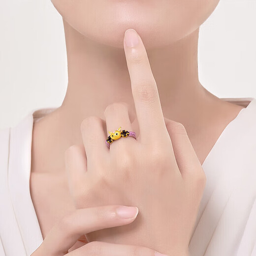 Pricing of Chaohongji Pure Gold Gold Ring for Women Sanrio SRG30005460 Kuromi Birthday Gift