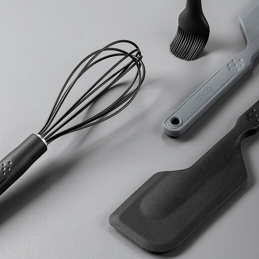 CCKO egg beater, silicone baking tool set, high temperature resistant spatula, oil brush, household cake tools, silicone spatula (green)