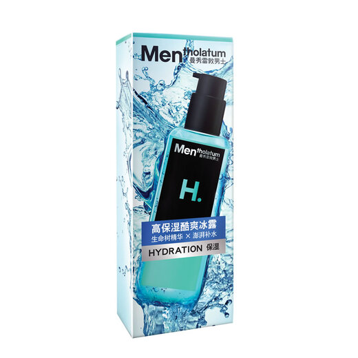 Mentholatum Men's (MEN THOLATUM MENTHOLATUM OC HY PO) Toner Vitality Repair Moisturizer Refreshing Hydrating Glacier Water Energy Water Pore-Shrinking Moisturizer Set High Moisturizing Lotion 145ml + Repair Moisturizer 50ml