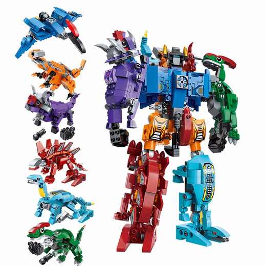 Enlightenment building blocks children assembled toys transformed robot mecha boy birthday gift Shura War God 1414