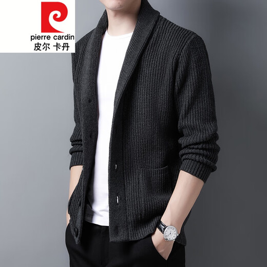 皮尔卡丹（pierre cardin）开衫毛衣男外套秋冬季大码青果领宽松休闲羊毛针织衫春装针织衫毛 FMS-2531-绿色 M