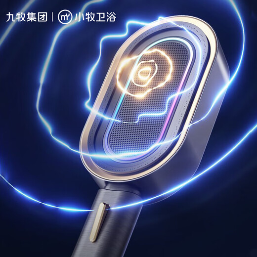 九牧（JOMOO）音乐花洒小牧卫浴沐浴防水蓝牙音箱硅胶除垢手持花洒淋浴喷头9920 时光银MQS9930-100-2C0-11