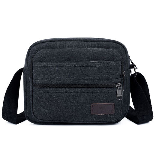 Electrician's bag canvas wear-resistant work thickened hardware one-shoulder electrician's tool bag small cross-body shoulder portable small thickened canvas multi-layered khaki color