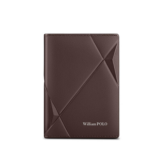Williampolo Paul Ultra-Thin-Kartenbeutel für Männer Kopfschicht Cowide Kurzmodell kann auf Führerschein Leder-Hülle ID-Kartentasche Bankkarte Wallet Herren braune Diebstahl-Pinsel platziert werden