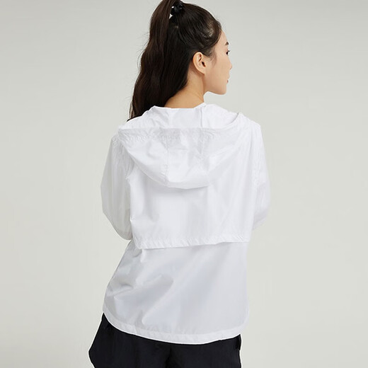 耐克（NIKE）外套女装夏季运动服宽松连帽休闲夹克梭织开衫上衣DM6180 DM6180-100白色  M