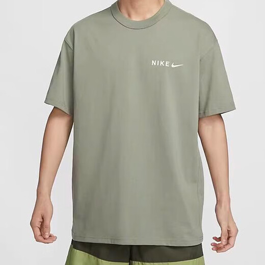 Nike (Nike) Футболка с короткими рукавами для мужской летней пляжной вечеринки Спортивная одежда Спортивная одежда сплошной