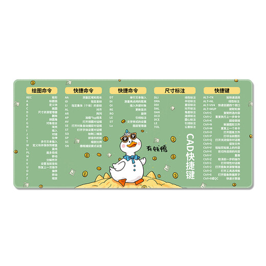 
Three-color cat mouse pad extra large cad office shortcut key collection male and female students working students computer desk mat office home notebook keyboard mat e-sports game desk mat 11949 rich duck 80 cm x 30 cm x 3 mm