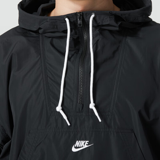 耐克（NIKE）卫衣男装春秋季新款运动服梭织透气半拉链男士套头衫FN3893-043 FN3893-010黑色 XL