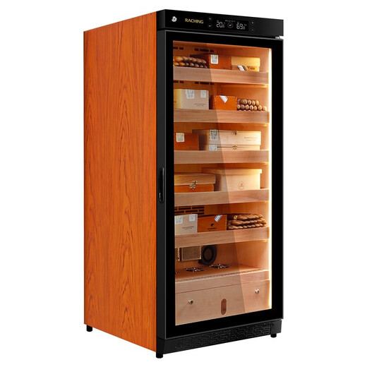 Meijing C230A solid wood constant temperature and humidity cigar cabinet humidifier compressor precise temperature control humidity cigar humidifier starry sky black (Canadian cedar wood shelf)