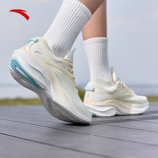 Anta-Leaf 5 丨 Leicht mit dick löslichem Laufschuhen für Frauenschuhe mit atmungsaktivem Maschen, leichten Rückprallschock-Absorbing- und Verschleiß-resistenten Sportschuhen