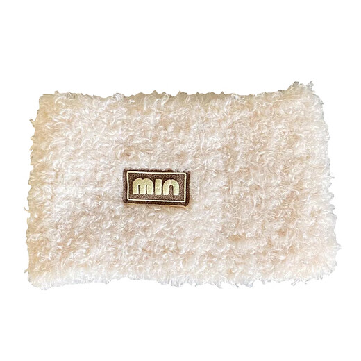 Hongyun Warmth Artifact Headband Women's Widened Forehead Protection Windproof Headband Sports Knitted Hairband Face Washing Bandana Beige Plush Headband F169