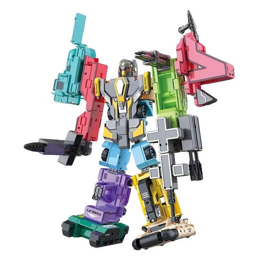 Lindo hogar Transformado Digital Integrado Robot Juguetes ensamblados más Diamond Mecha Mecha Bloques de construcción infantiles de Diamond Mecha 3 a sexto cumpleaños Gran Digital 6 Excavator