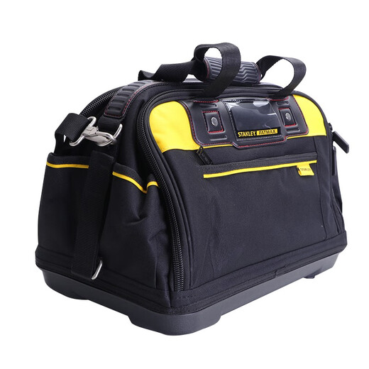 Stanley (STANLEY) FatMax tool bag storage bag portable shoulder bag multi-functional thickened canvas bag property maintenance electrician bag hard bottom double-open tool bag 17 inches FMST517180