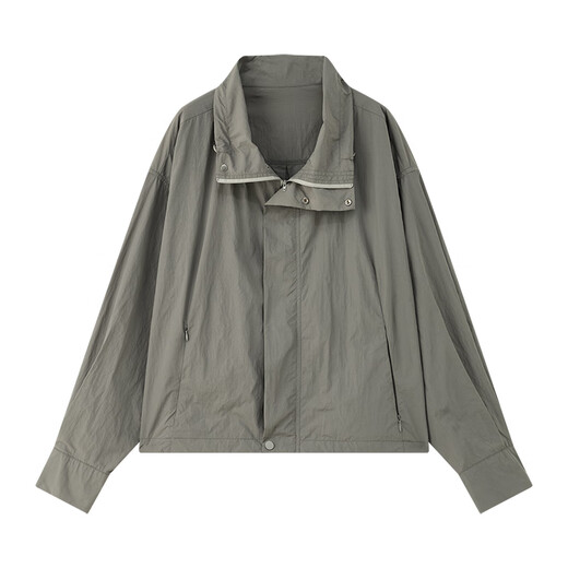 
THE SEA LIFE Ou Hai Yisheng Sunscreen Jacket Women's 24 Summer lazy style casual lapel versatile fashionable sunscreen Y16823 Alfalfa Gray M