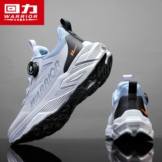 Warrior running shoes men's rotating button men's shoes wear-resistant sports shoes men 3899 gray/blue 41