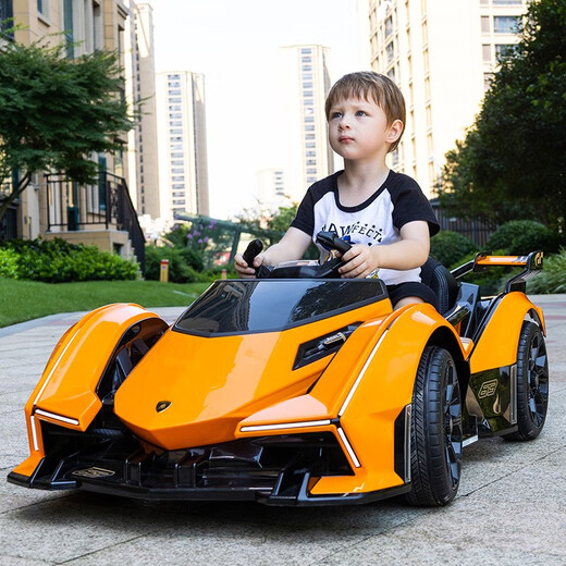 
Star Lulamborghini children's electric car four-wheel baby remote control baby toy car men and women can sit on people Military green [skin seat + soft tire + 12V14AH]