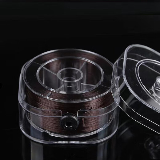 Xuanxia imported flat silk crystal elastic thread amber beeswax crystal pearl agate bracelet special beading thread with lead wire elastic thread brown