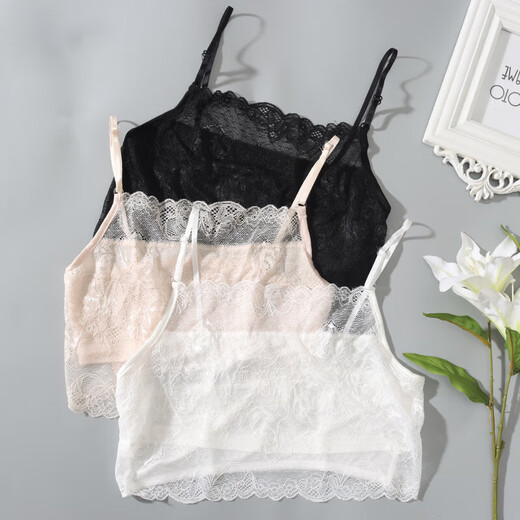 Silk suspender tube top anti-exposure underwear for women with sexy lace breast-wrapped mulberry silk vest for summer