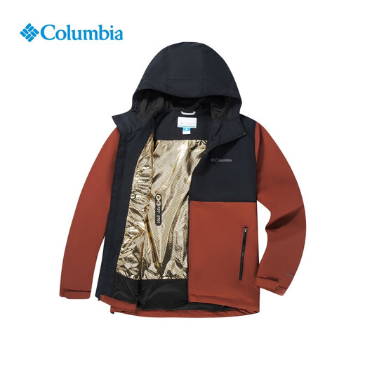 Columbia Columbia Jacke 24 Herbst und Winter Herren Gold Spot Wärme Energie warme Außenwanderung mit Kapuze -Jacke XE8964 681 m