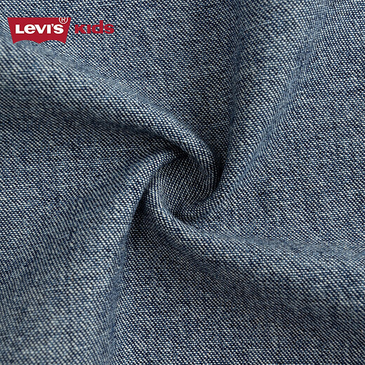 Levi s Levi's children's clothing boys' long-sleeved cotton denim shirt autumn new children's cardigan top jacket lake bottom blue 140/68 recommended height 128-140cm