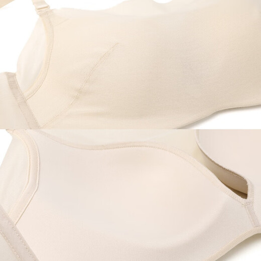 Embry Fang Comfort Cup Glossy Anti-exposure Tube Bra Women's Comfortable Wire-Free Underwear Skin Color SKN 70B1