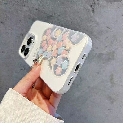 嵩林星星小熊彩银镭射适用苹果16Pro创意16潮流16ProMax防摔15系列手机壳 彩银壳-白色-星星小熊 苹果16PRO