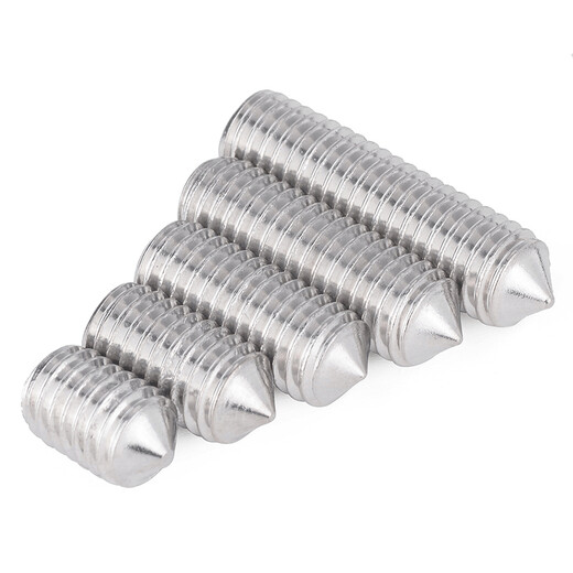 Jinggong 304 stainless steel hexagonal tip set screw machine meter screw headless screw top screw door handle screw tip M6x8 100 pieces