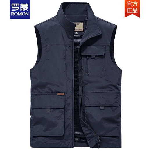 Romon Spring and Summer Outdoor Viete décontractée pour hommes Multi-poche à séchage rapide respirant mince vêtements photographies tactiques Clip de cheval Blue Royal L [121-135Jin [Jin est égal à 0,5 kg]]]