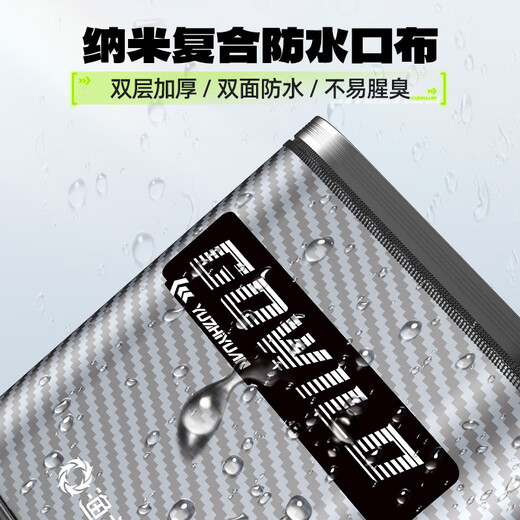 Fishing Source Fish Protector Special Square Fish Protector Fishing Net Pocket Thickened Quick-drying Fish Protector New Small Fish Protector Wild Fishing 23cm 2m Composite Carbon Pattern Thickened and Reinforced Can be Put in a Fishing Box