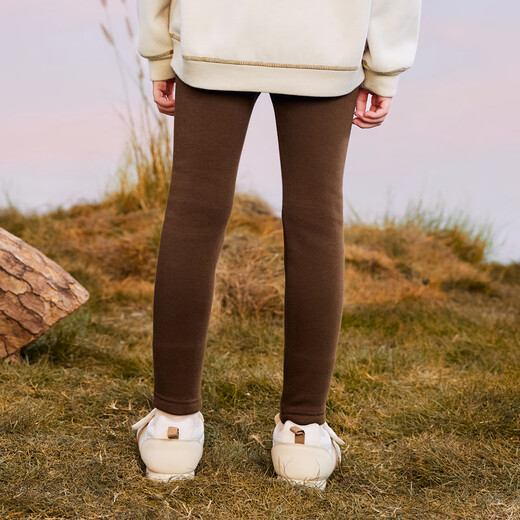 Mini Bala mini parent-child parent-child wear girls pants autumn and winter high waist leggings coffee 50800 90