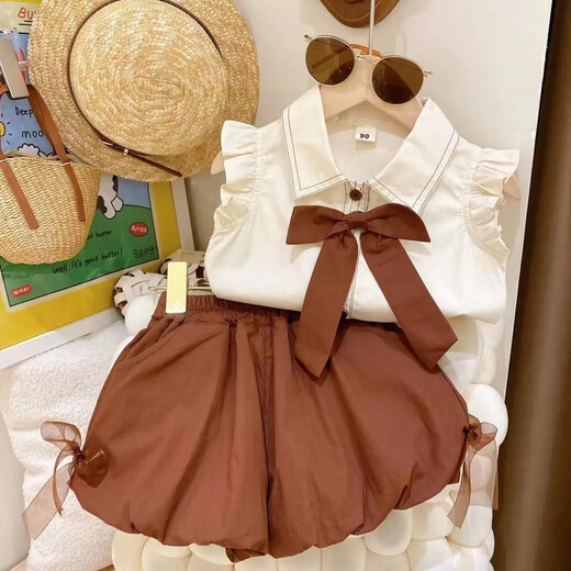 宁悠1岁半宝宝衣服女童夏天衣服女童夏装套装2024新款短袖休闲宝宝衣 3891绿色套装 90码