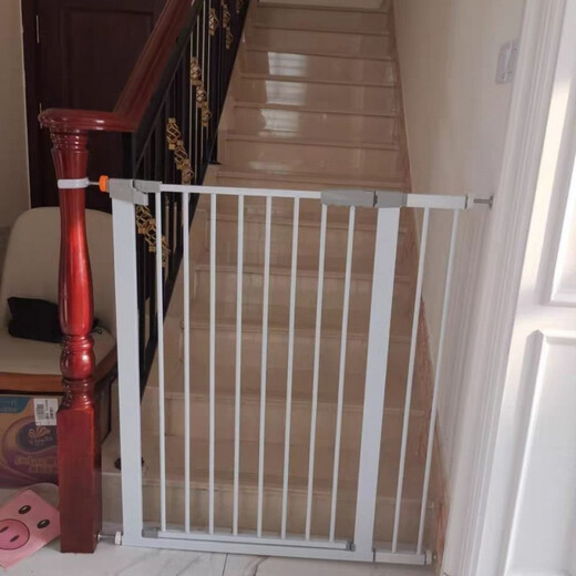 Qihuang baby safety gate stair entrance guardrail baby home isolation door pet fence fence pole no punching applicable width 69-76cm height 78cm