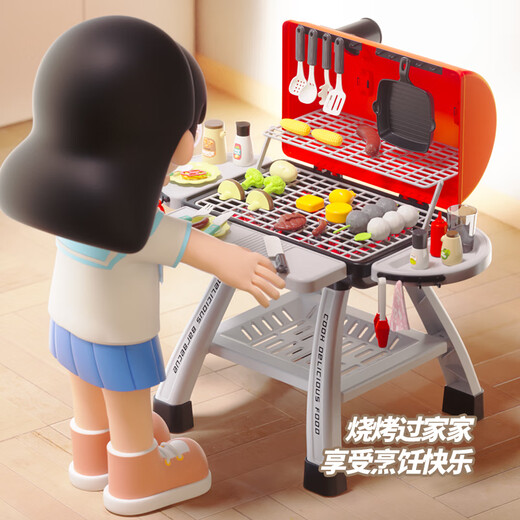 Eve Stone SPEZIELLES MÄDCHEN WIE SIE Kinderspielzeug, Spielhaus, Küchenspielzeug, Grill für Jungen und Mädchen im Alter von 3–6–10 Jahren, Geburtstag, Kindertagsgeschenk, Rauchgrill