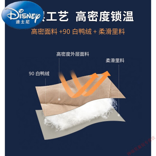 迪士尼（Disney）宝宝冬季羽绒裤外穿罩裤小童裤子保暖男宝女宝洋气1-2岁婴儿冬装 黑灰色6191 羽绒裤罩裤 110 cm