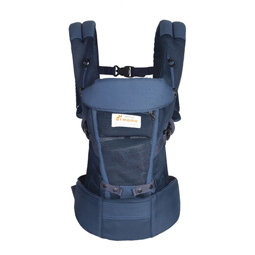 Lebers Neugeborenen Babygurt Verstellbare Baby Taillenhocker-Gurt atmungsaktives Baby Rückenartefakt vorne und hinten Harme Dual-Purple-Grau für Babys 0-30 Monate geeignet