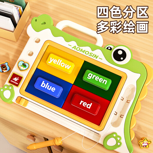Aomengxing Детская игрушка-доска для рисования Очень большая магнитная доска для граффити для мальчиков и девочек 1-2-3 лет Подарок на день защиты детей Большая базовая зеленая доска для рисования с маленьким крокодилом