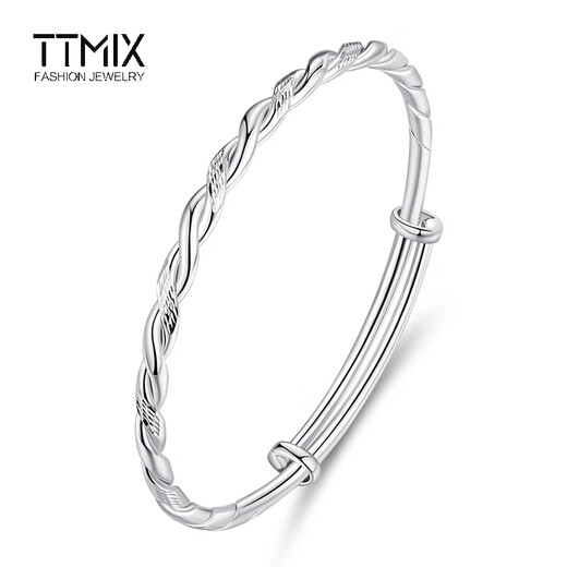 TTMIX women's platinum bracelet pt950 platinum bracelet twist bracelet adjustable 20.04g