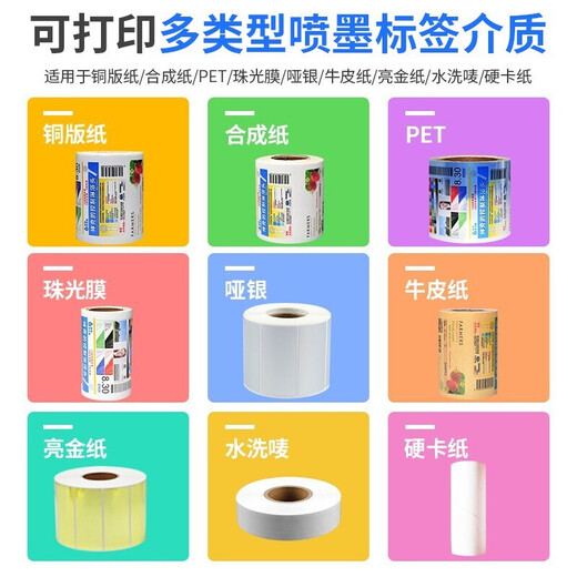 斯奈德（sinaide） 斯奈德 爱普生TM-C3520标签纸 TM-C7520G 喷墨不干胶打印纸 喷墨涂层合成纸(不干胶标签纸)*1卷 70mm*30m(连续纸)