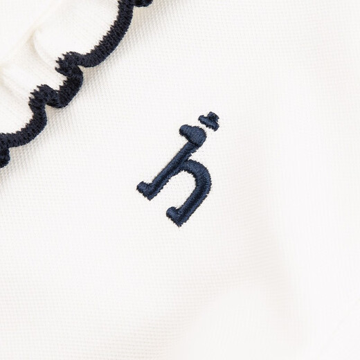 HAZZYS brand children's clothing for girls summer new style elastic breathable simple slimming classic lapel short-sleeved polo shirt navy 130