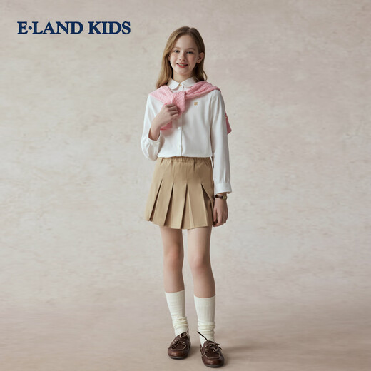 E LAND KIDS girls' shirt, long-sleeved top, ivory white 140
